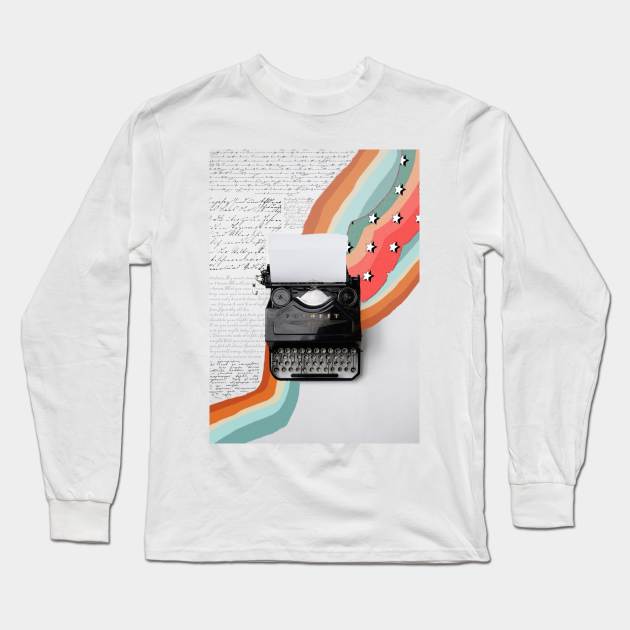 Typewriter Long Sleeve T-Shirt by Trouvaile Card